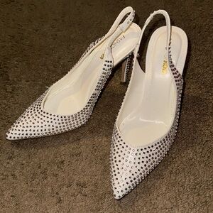 Beautiful rhinestone fashion nova heels